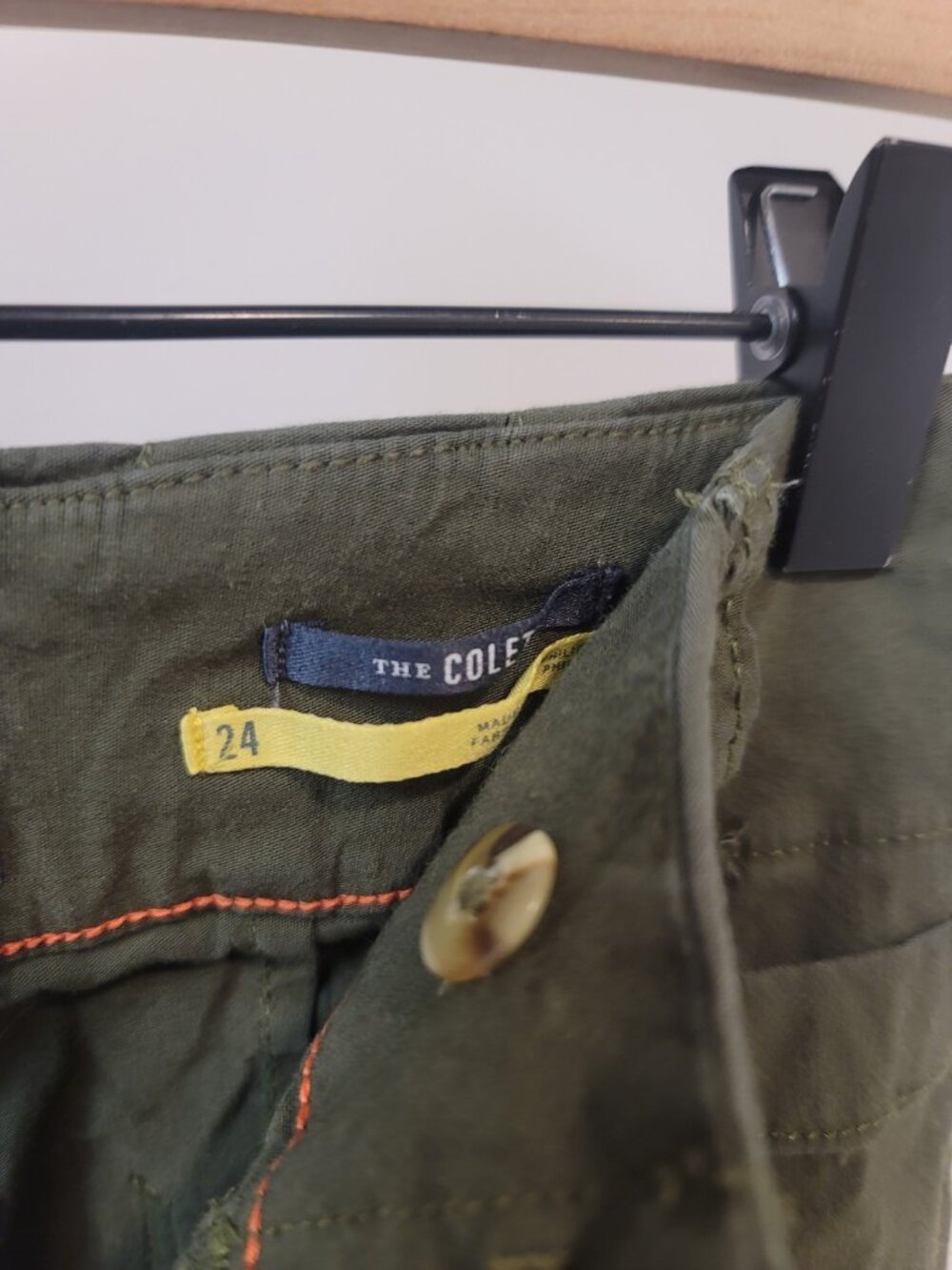 Anthropologie Maeve Colette Wide Leg Pants Olive Green Linen Size 24 High Rise - Picture 5 of 7